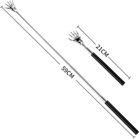 2-Pack Skeleton Hand Back Scratcher Portable Extendable Telescopic Hand Massages - Picture 2 of 16